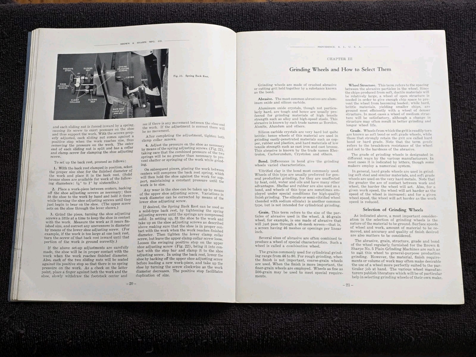 Brown & Sharpe No 5 Plain Grinding Machine 3″ X 12″ & 3″ X 18″ Book Manual Guide