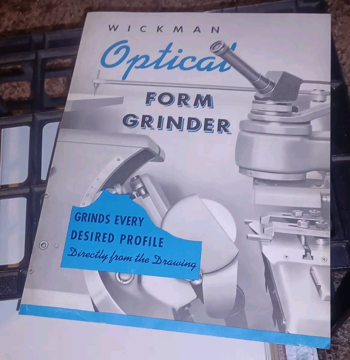 WICKMAN CORPORATION DETROIT Optical Form Grinder Catalog Booklet Sales Flyer OLD