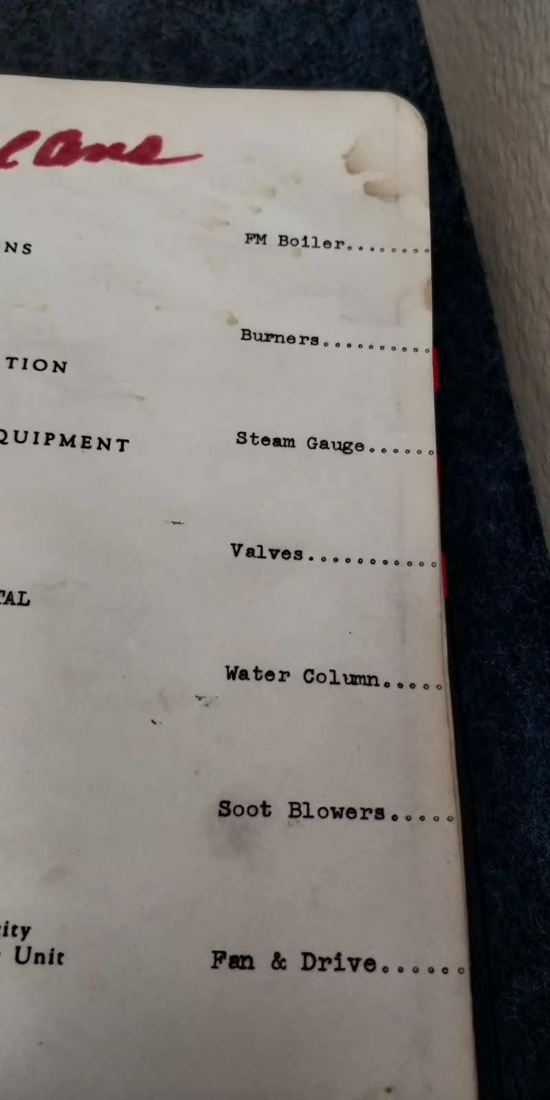 1957 Babcock & Wilcox OPERATING INSTRUCTIONS parts lists PATTON STATE HOSPITAL