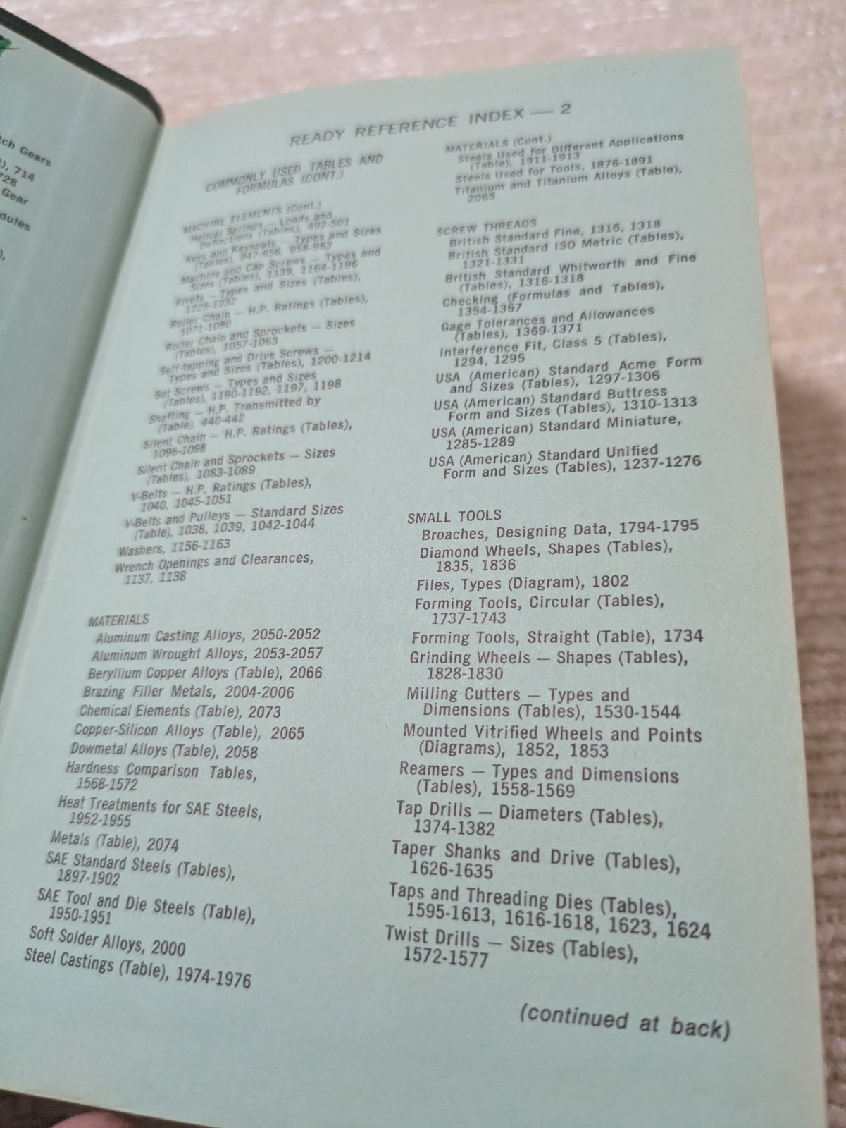 Machinery’s Handbook 18th Edition Machinist 1969