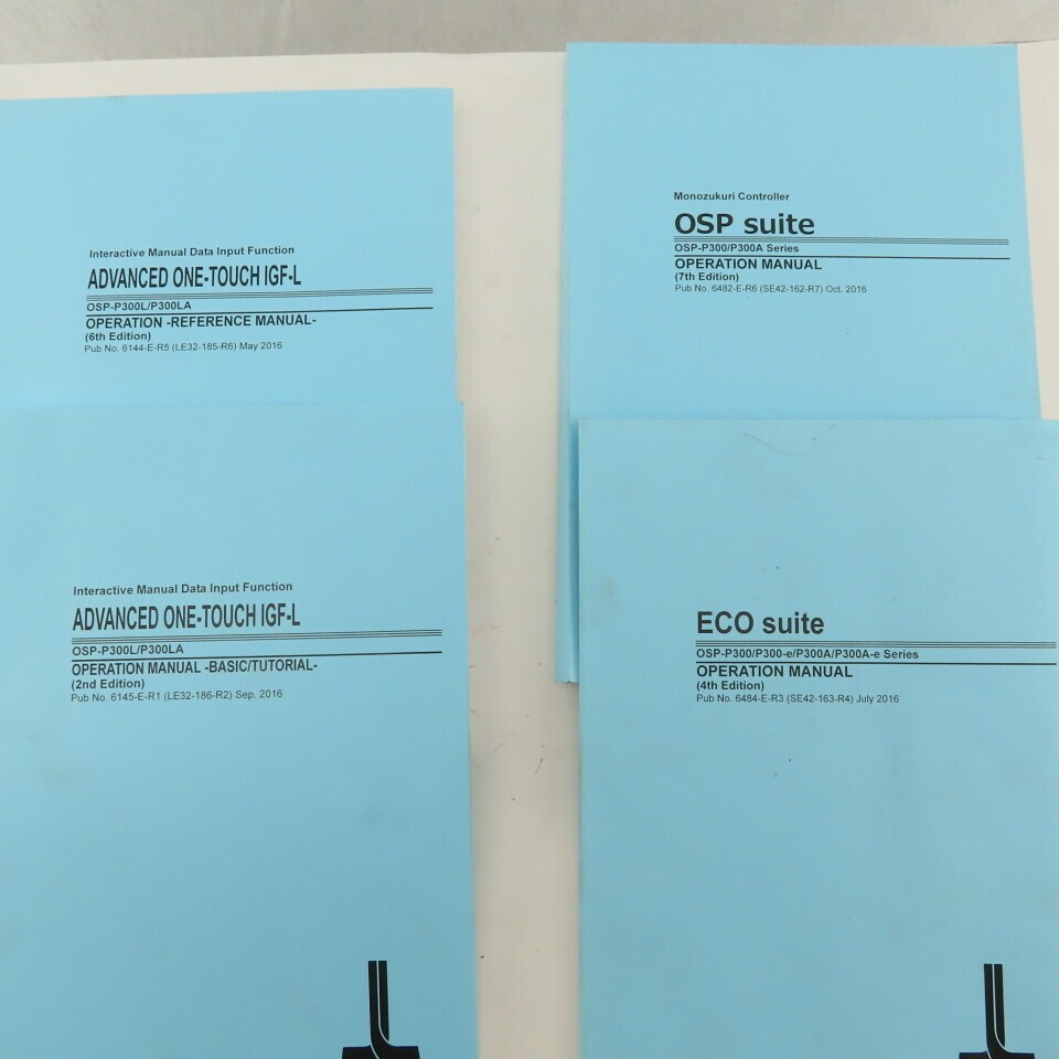 Okuma Genos L Series L3000-e Maintenance Operations Catalog Manual Bundle