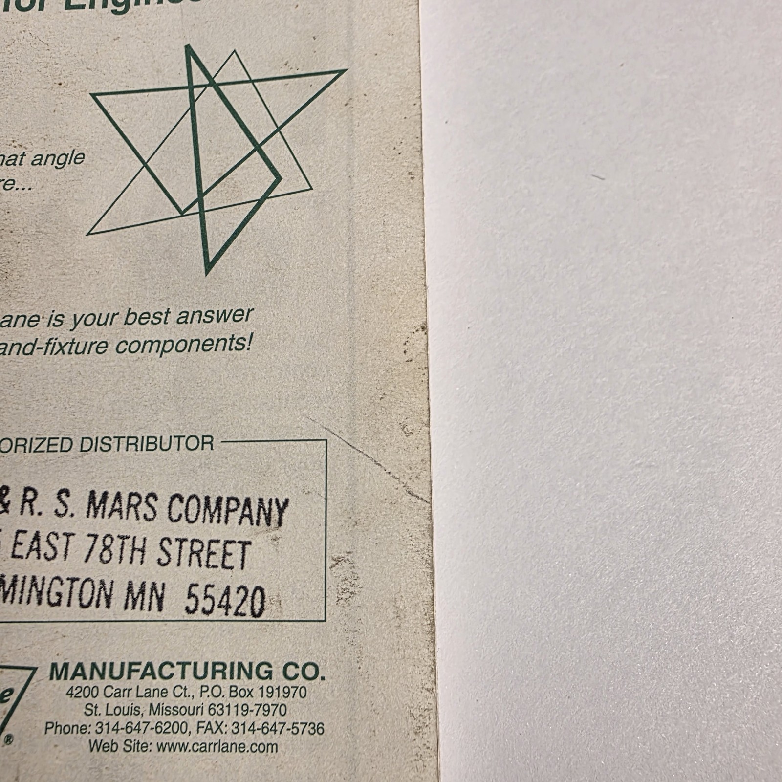 Carr Lane Trigonometry Tables Handy Reference Data for Engineers Vintage 2001