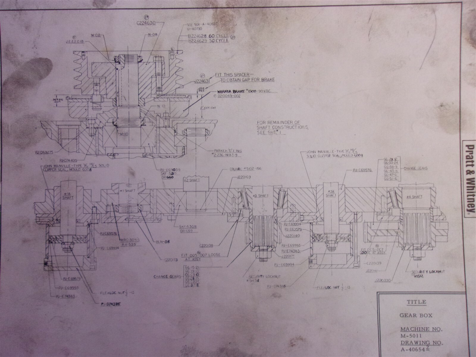 Pratt Whitney Colt Parts Catalog PJ400 Turret Lathe M5011-22A 1967