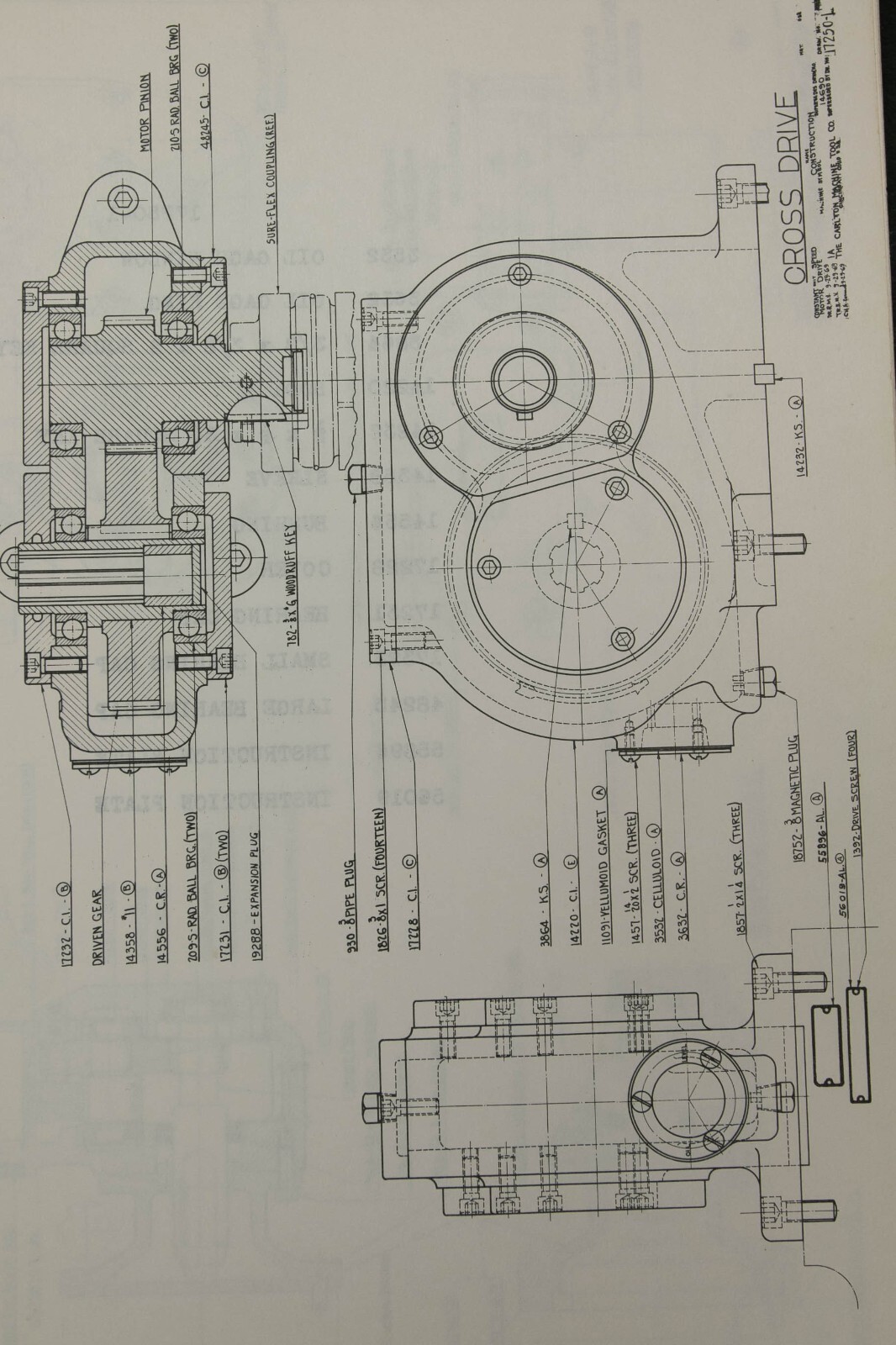 Carlton OA & 1A Radial Drill Operation Maint. & Part Manual 1969 (page 143) 0A
