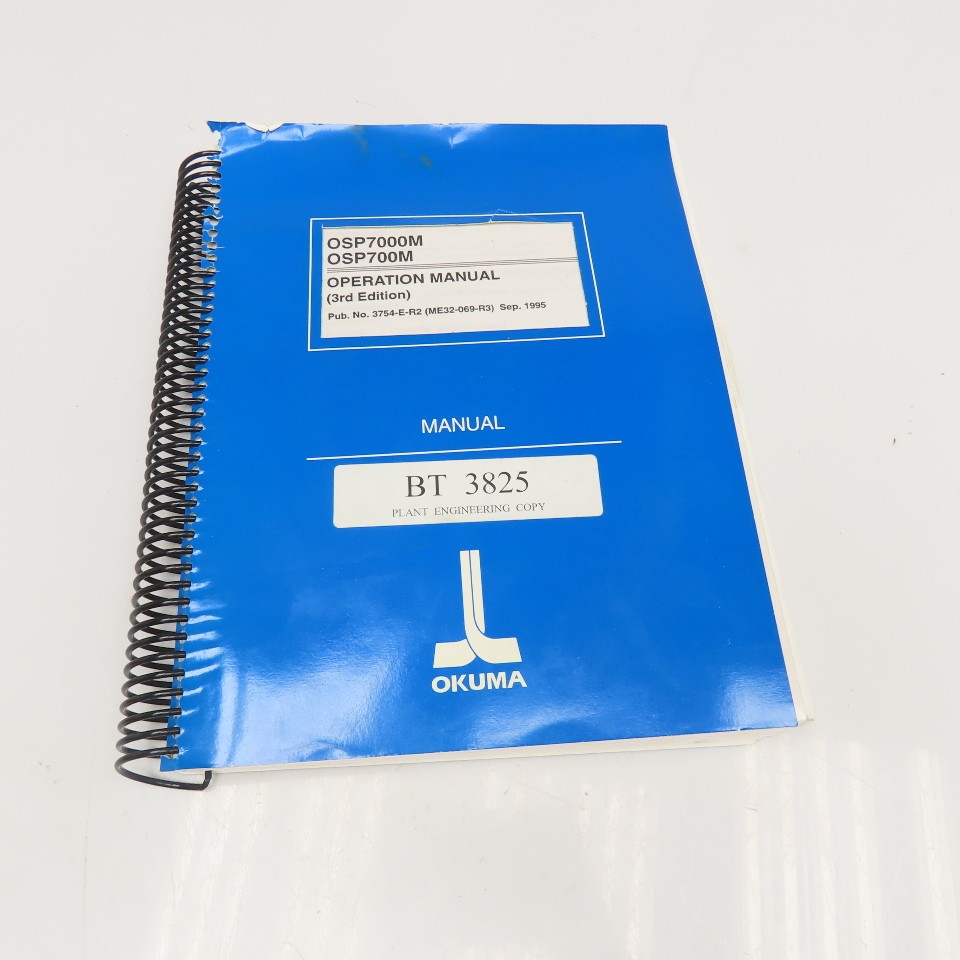 Okuma OSP7000M OSP700M 3750-E-R2 Operational Manual