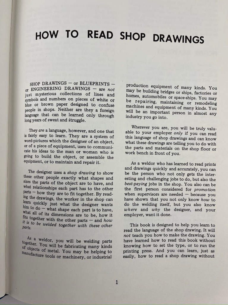 1986 How to Read Shop Drawings Lincoln Electric Welding Metal Fabrication
