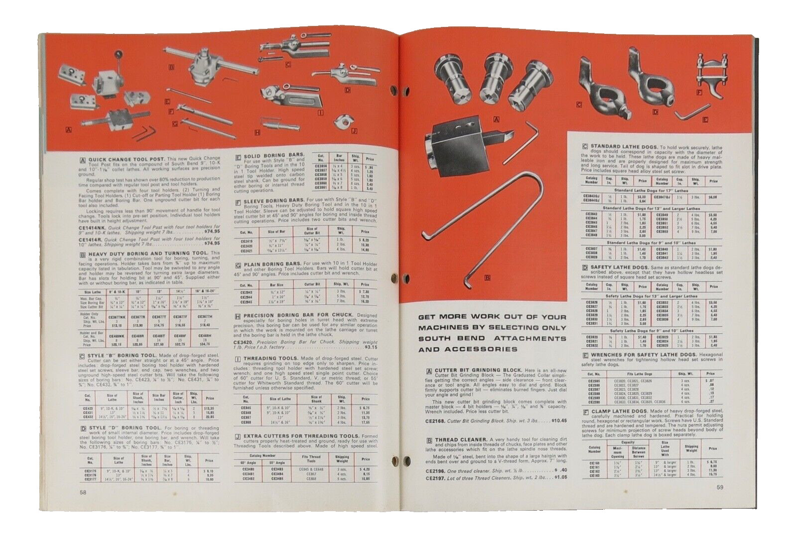 Vintage South Bend Lathe 6601 Machine Tools Catalog 1960’S Original