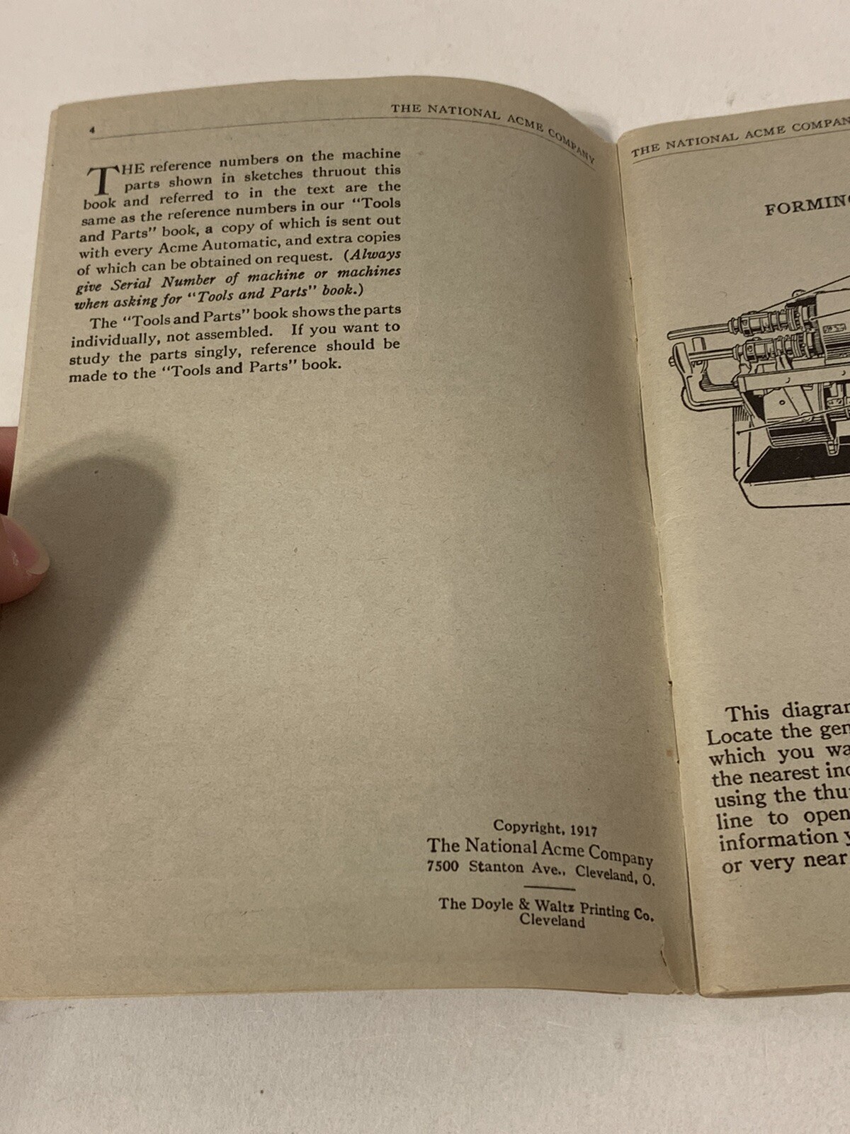 RARE 1917 Acme Automatic Multiple Spindle Screw Machine Reference Book
