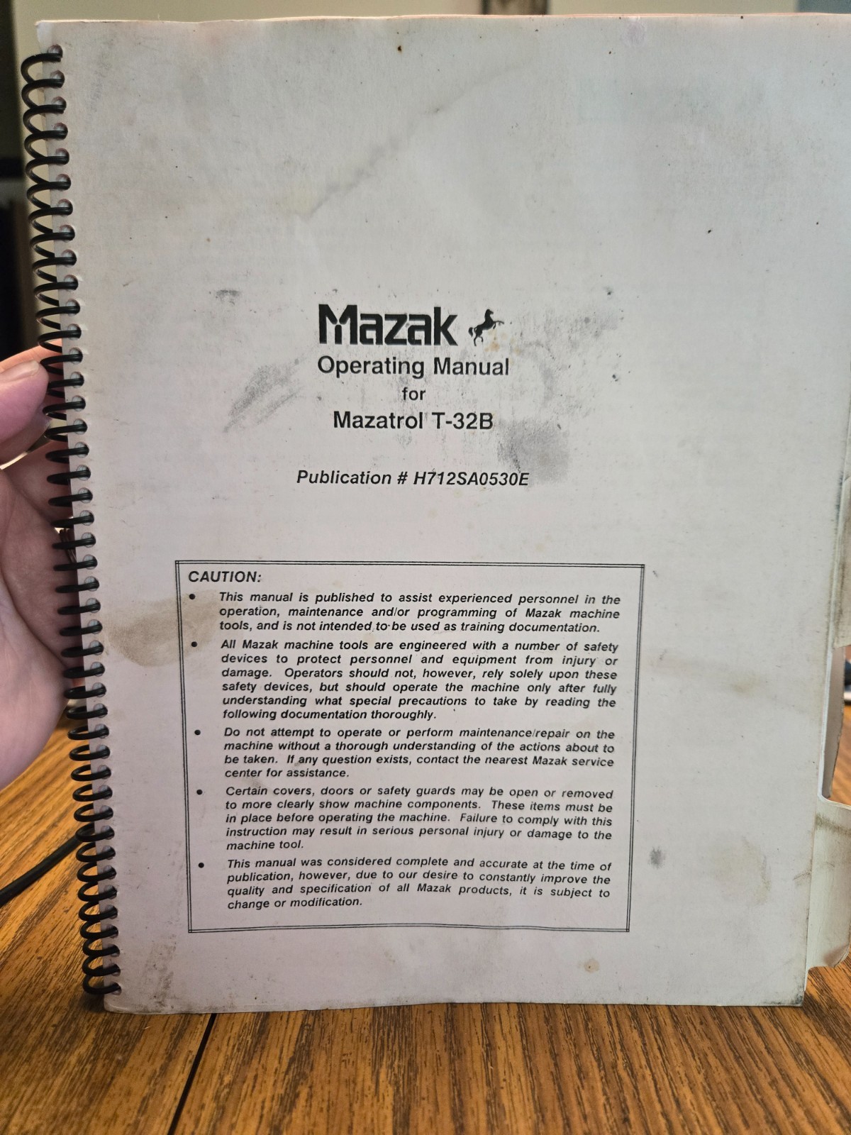 Mazak Operating Manual for Mazatrol T-32B