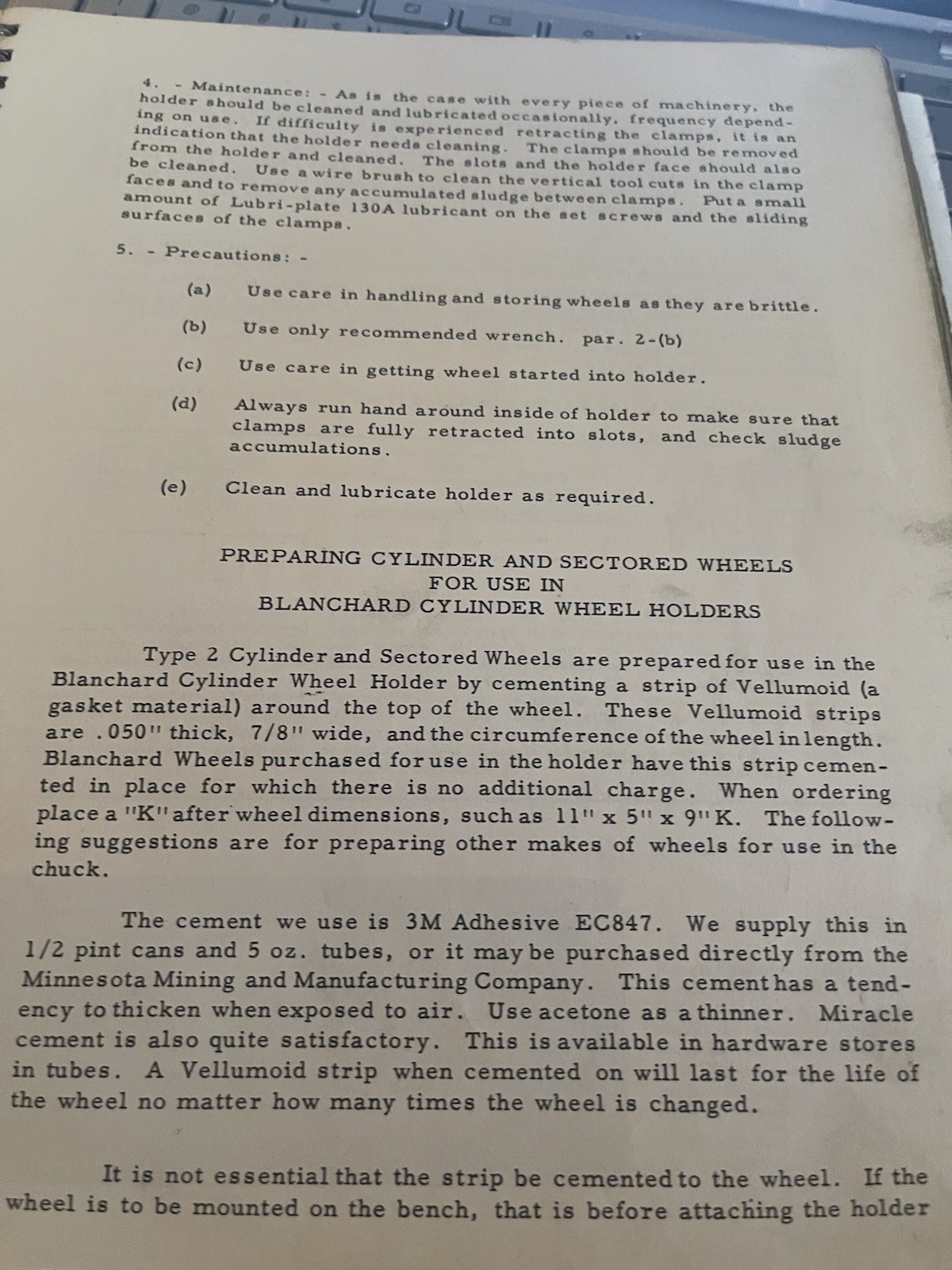 BLANCHARD 18 Surface Grinder Operators & Maintenance Manual