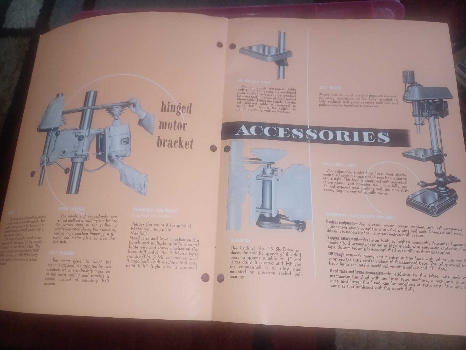 CINCINNATI LATHE TOOL COMPANY 18″ ROYAL DRILLS sales Catalog Booklet 1951 VTG