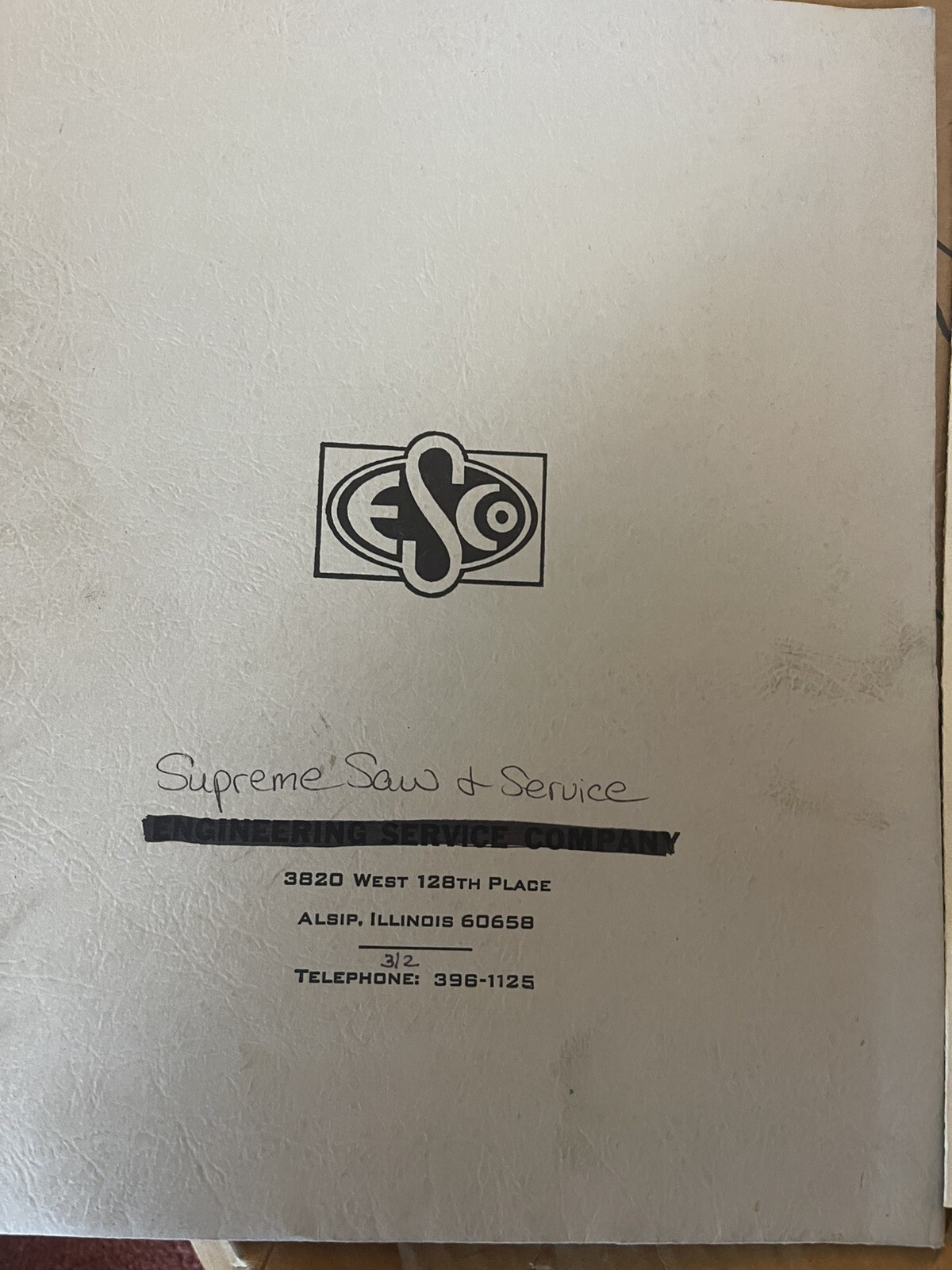 ESCO Band Saw Machines Parts List/Repair Parts Price List