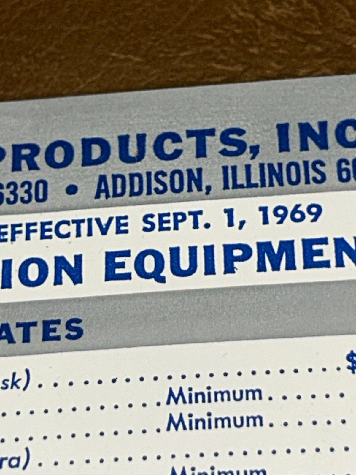 Vintage 1968 Accurate Cast Products Price Estimates Charts Chicago