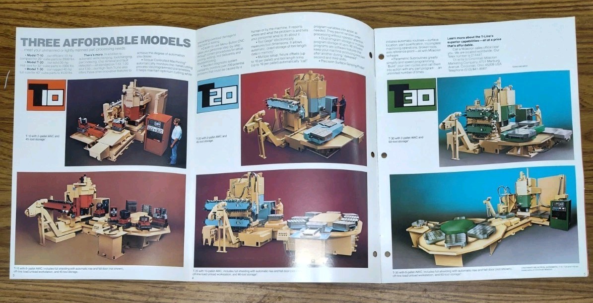Cincinnati Co Milacron Horizontal CNC Milling Center Brochure Industrial Catalog