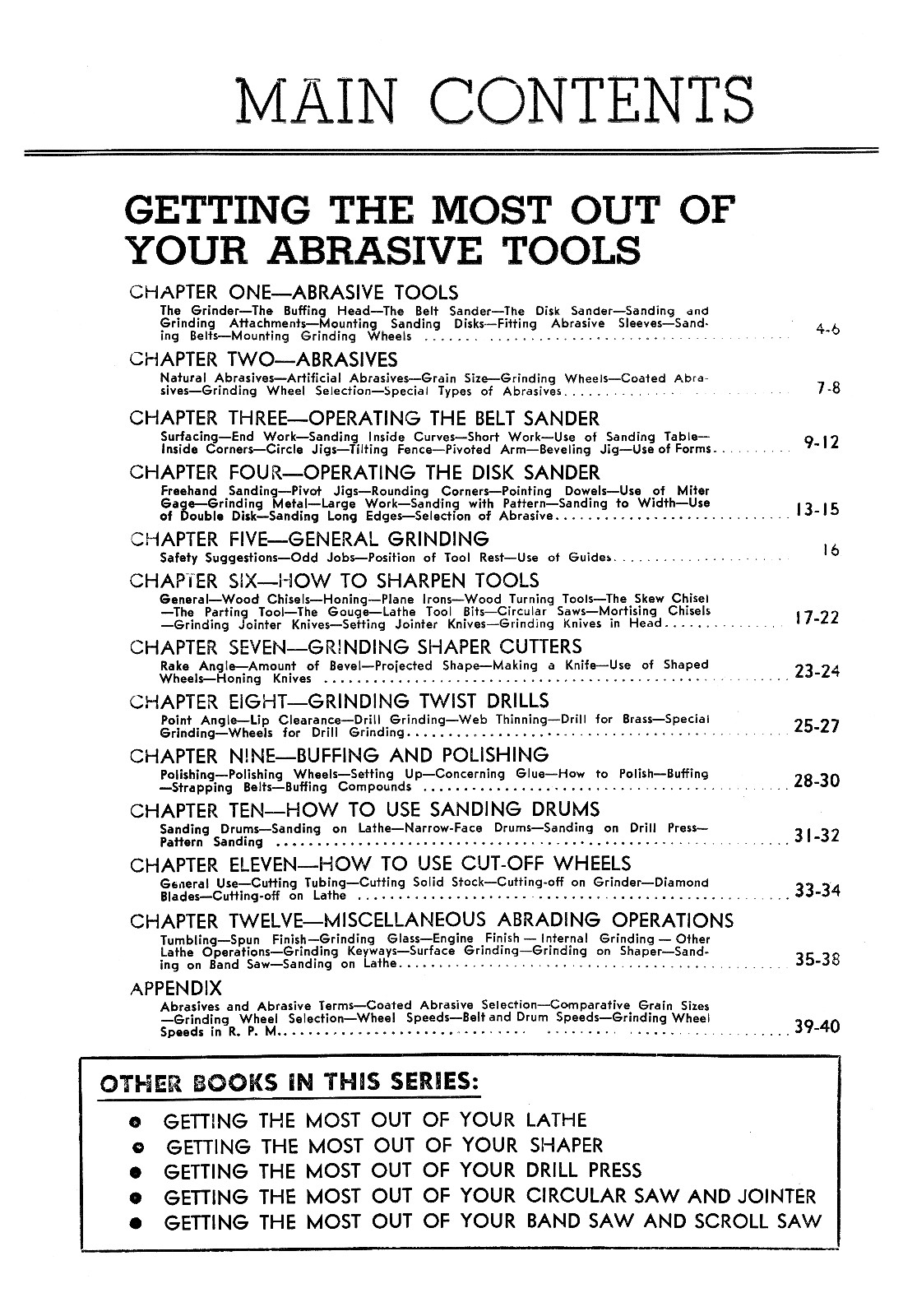 DELTA Getting Most Out of Your Abrasive Tools Sanders Grinders Book Manual 0211