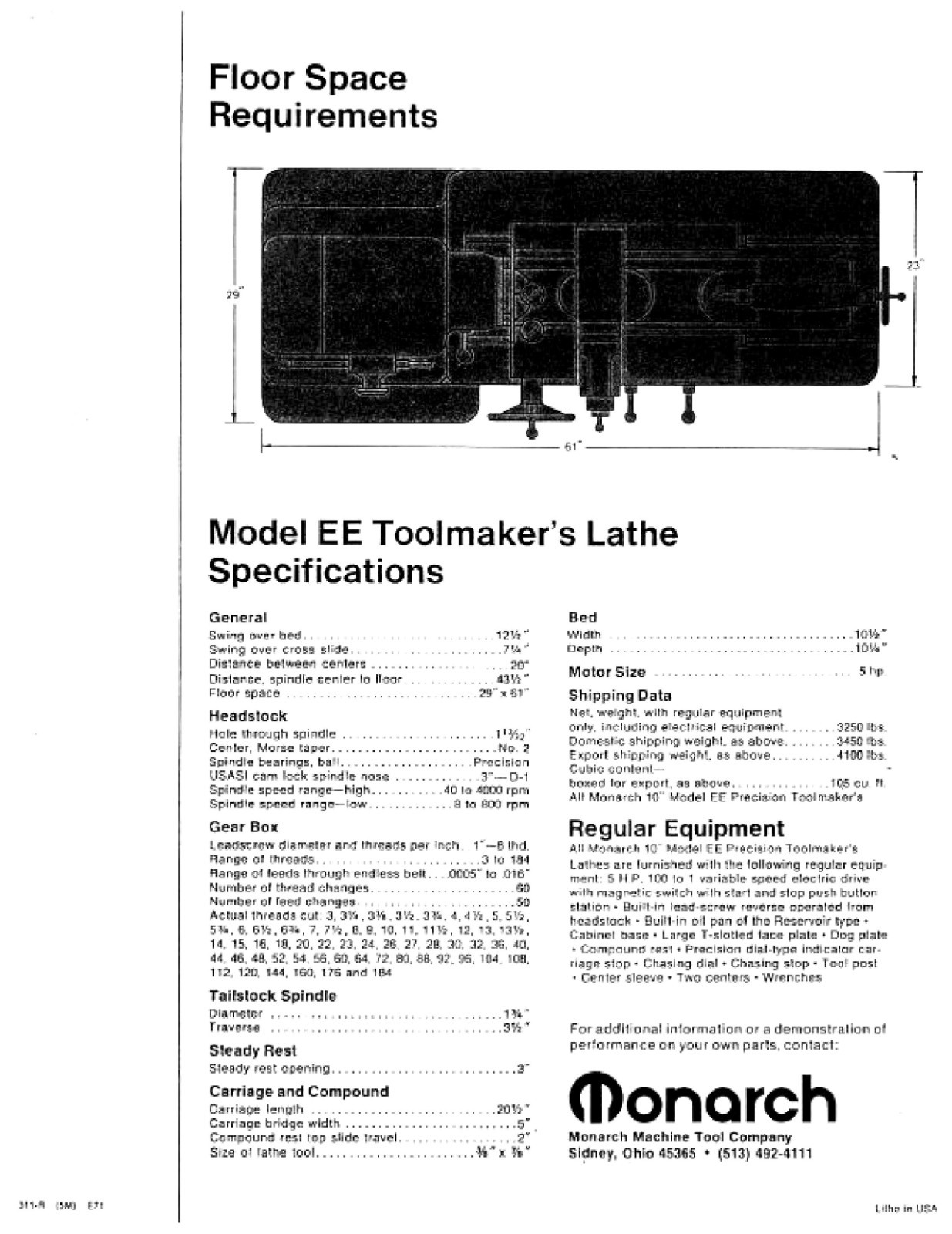Instruct Manual Fits South Bend EE Lathe #50 – 9″ Workshop Precision Lathes 1939