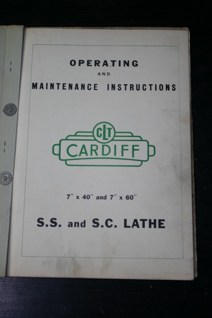 Cardiff SS SC 7″ x 14″ Lathe COLOR Manual