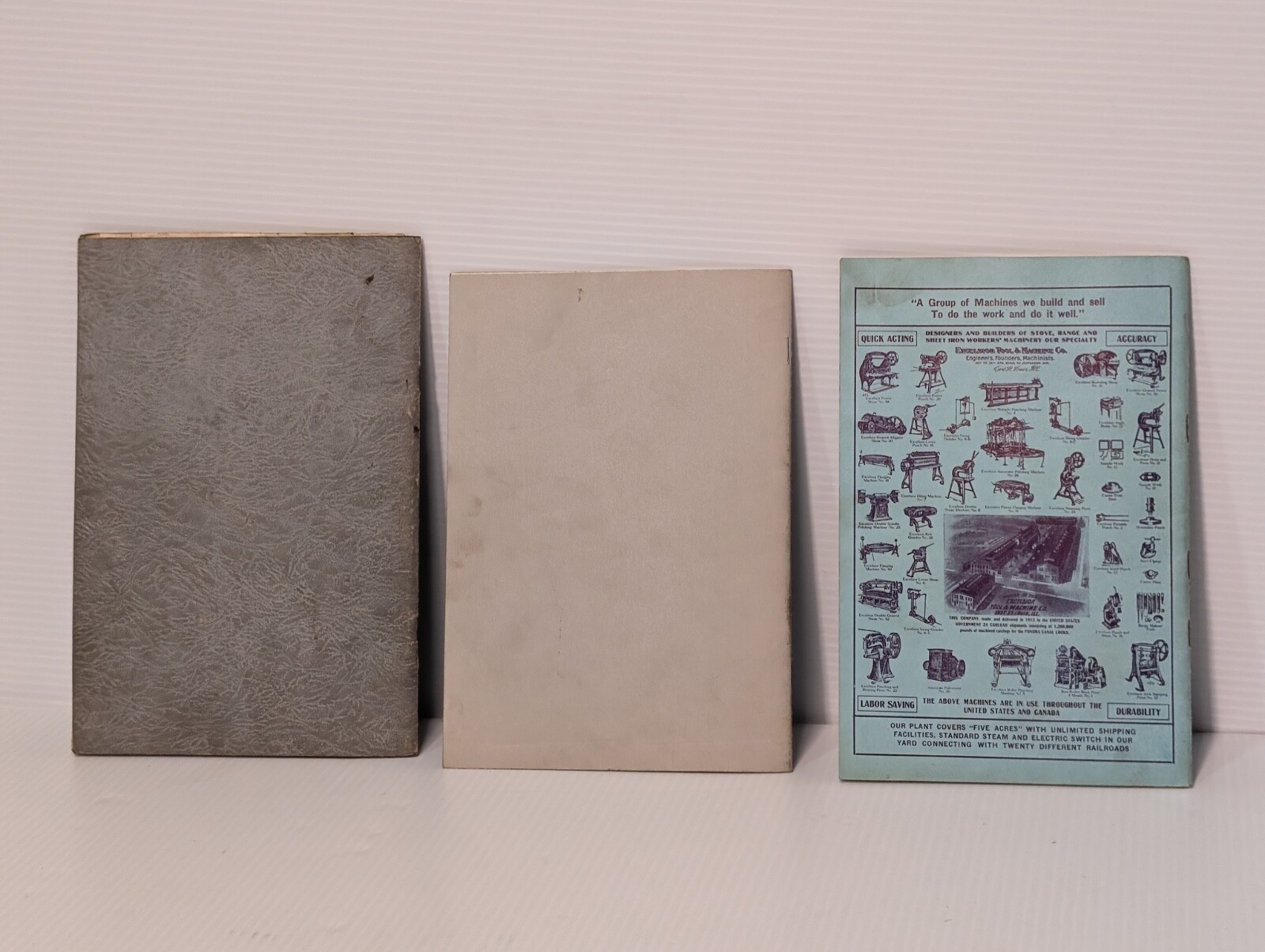 Lot of 3 Vintage Assorted Machine Manuals: DoALL, Fellows, & Excelsior, as shown