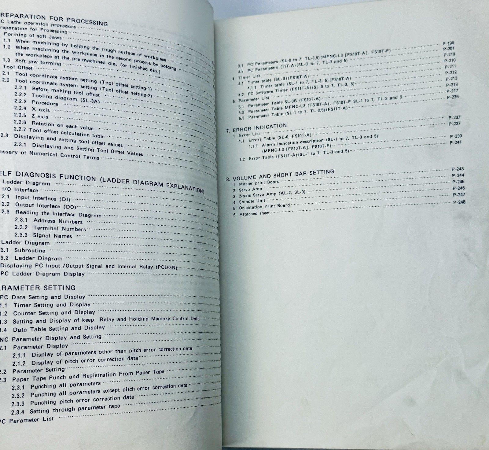 Mori Seiki SL-2 CNC Lathe OEM Instruction Manual Mori-Yasnac Control