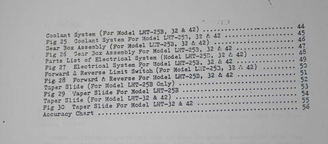 Enco LHT-25B, 32 and 42 Service, Parts and Electrical Manual 1987 Pages 56