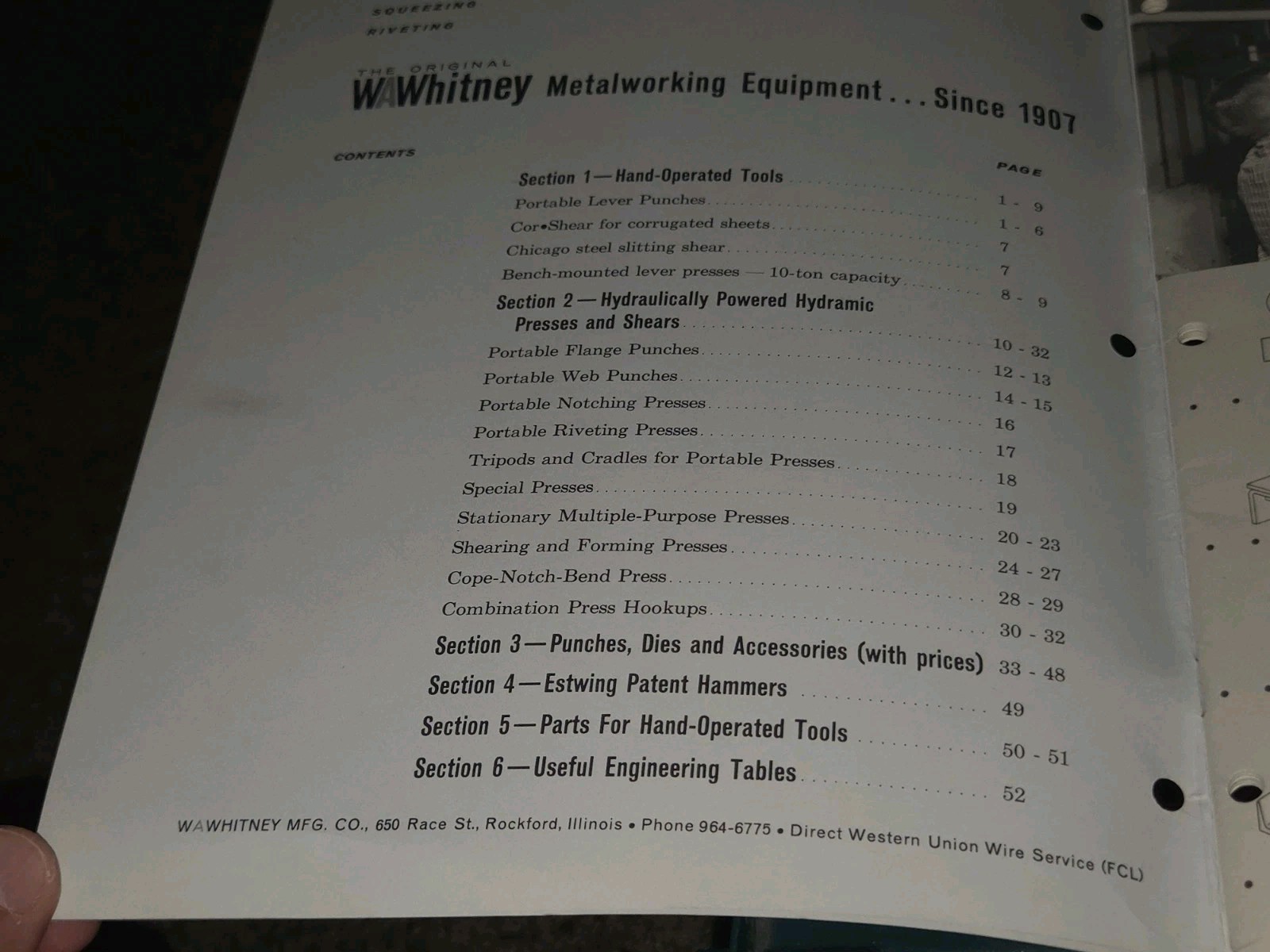 WA W A Whitney Manufacturing Co Metalworking Machines And Tooling Catalog 62