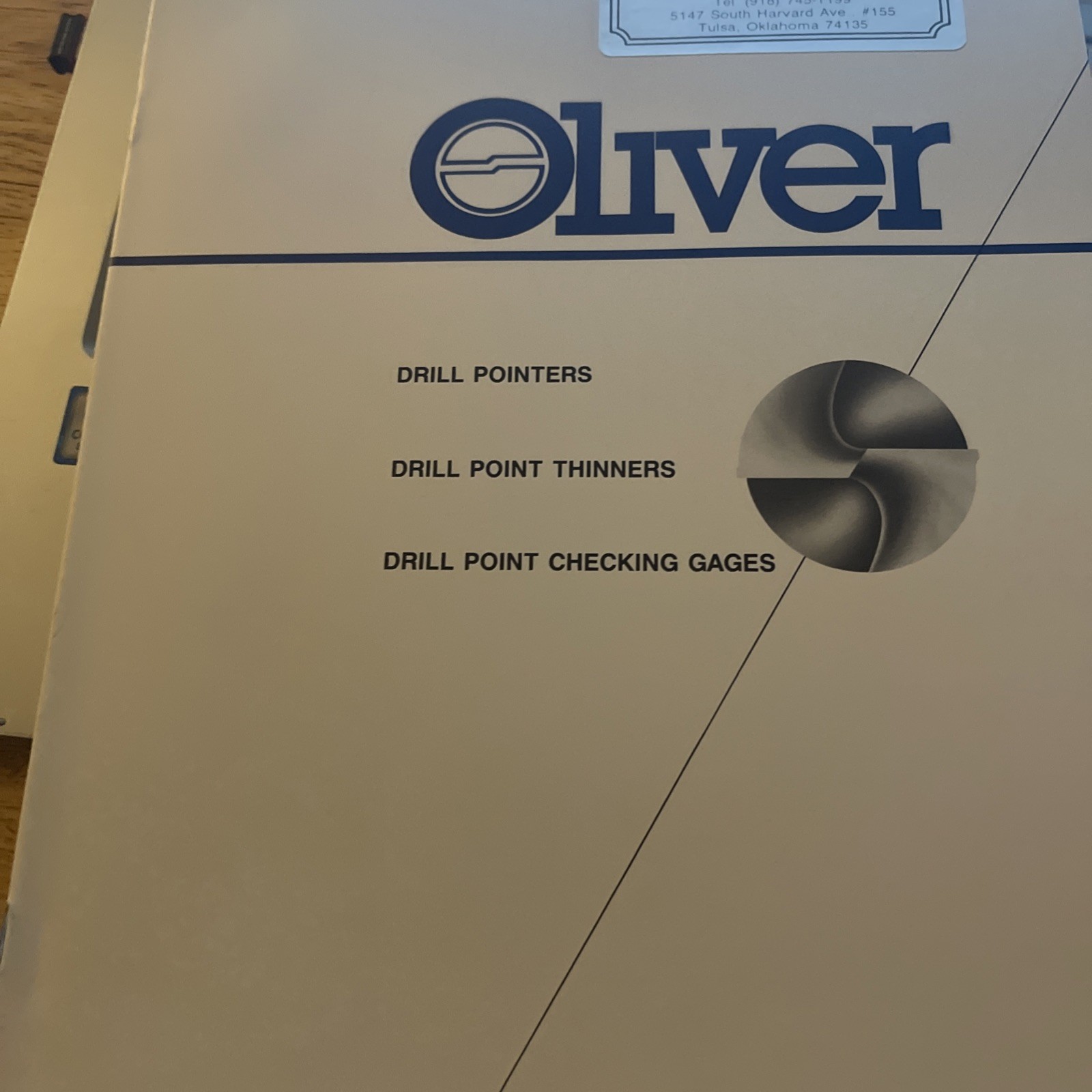 Oliver Drill Pointers/Point Thinners/Point Checking Gages Sales Brochure