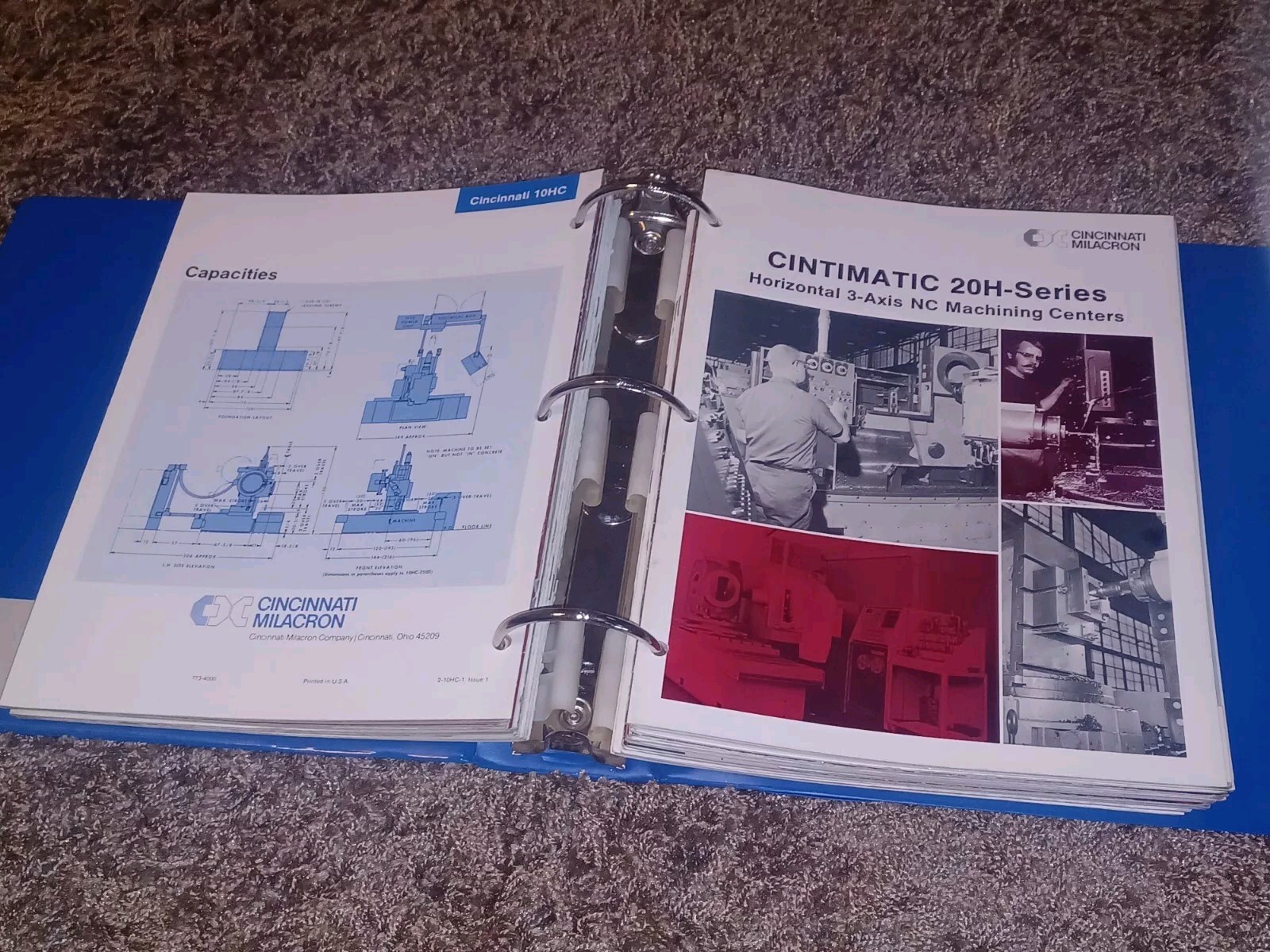 1975 CINCINNATI MILACRON MACHINE COMPANY salesman Tool Binder BOOK CATALOG LOT