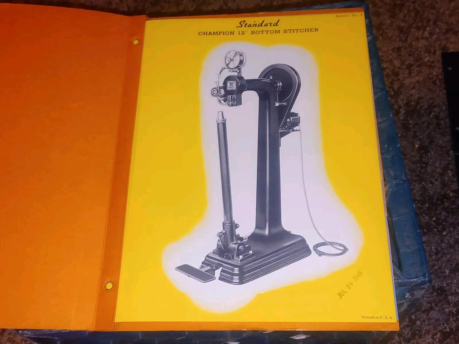 1946 CHAMPION WIRE STITCHERS HIGH PRODUCTION MACHINES FLYER LOT CATALOG BOOK VTG