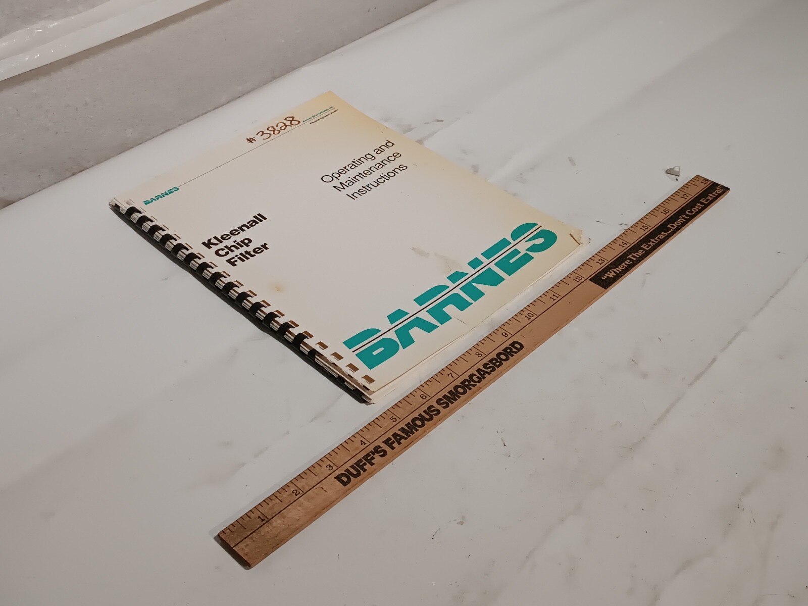 Barnes Kleenall Chip Filter Machine Operation & Maintenance Manual, as shown