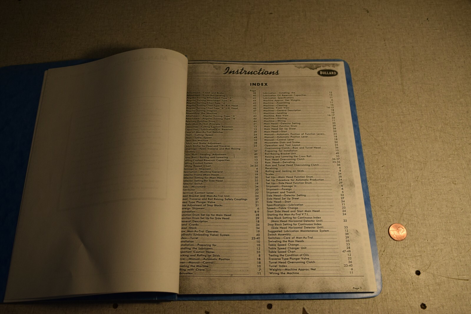 Bullard MAN-AU-TROL VTL Vertical Turret Lathe Operators Manual