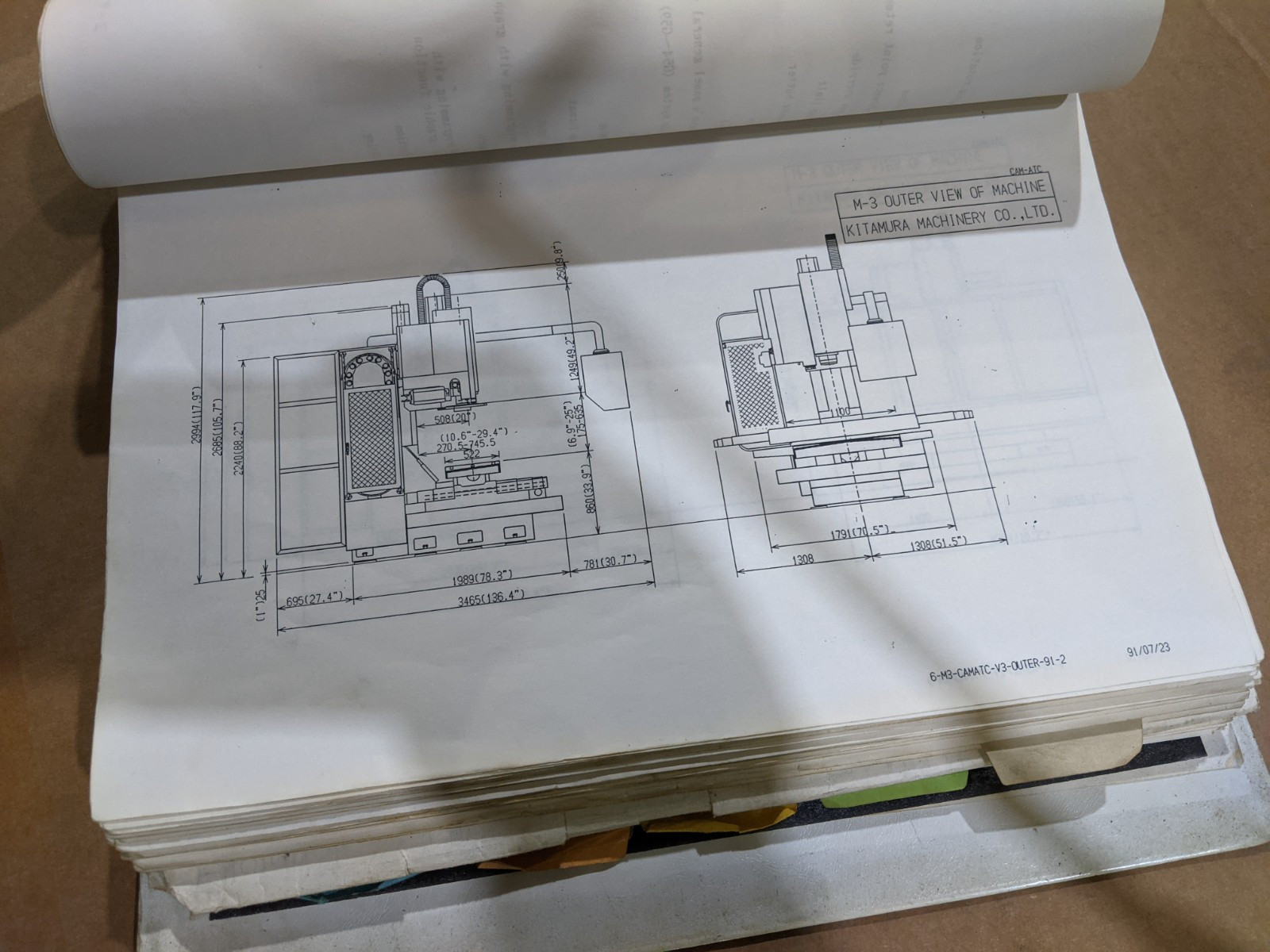 Kitamura CNC Mill Mycenter-3 Operations, Maintenance Programming Manual 1995