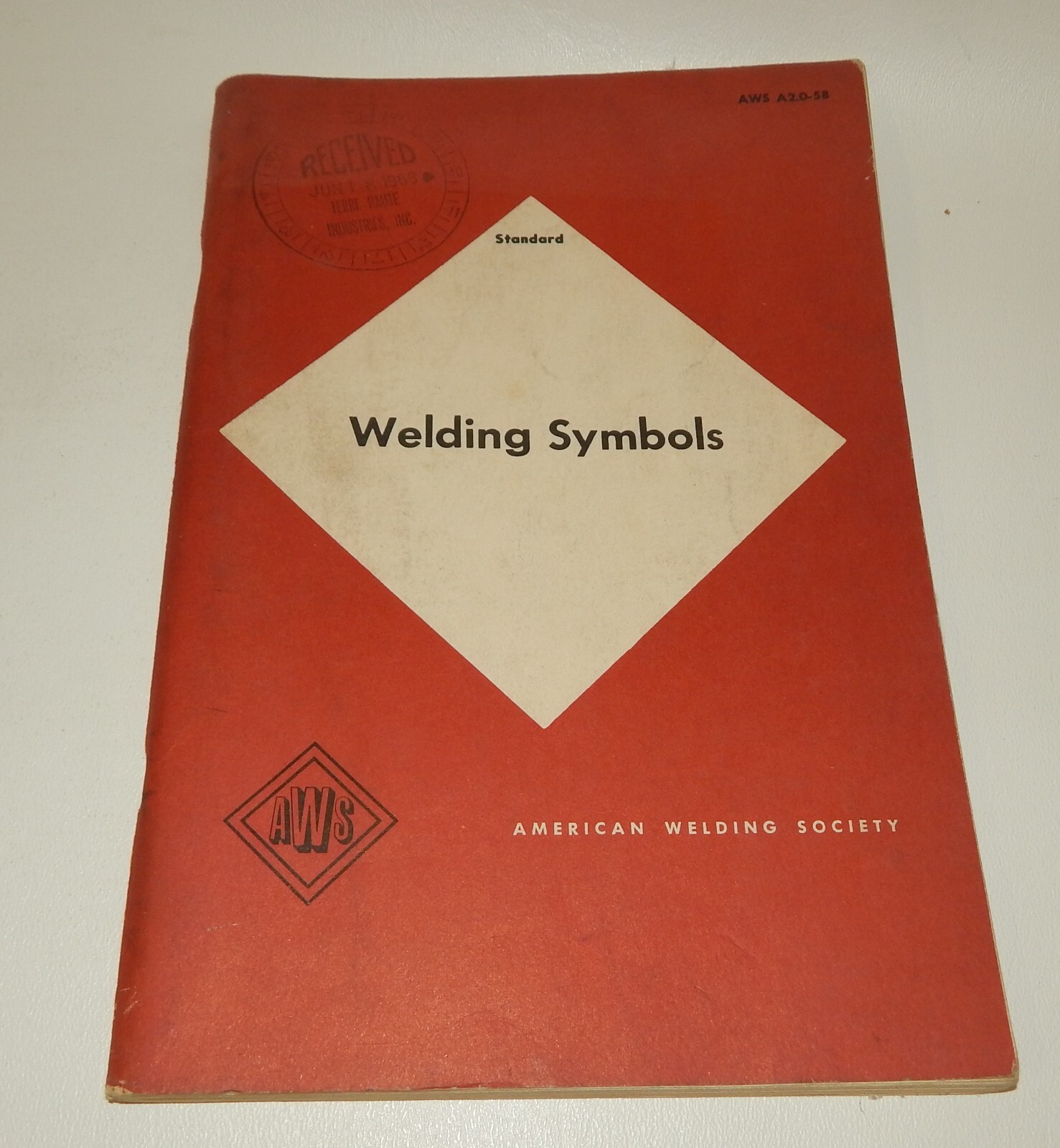 1958 Standard Symbols for Welding Soft Cover Book – American Welding Society