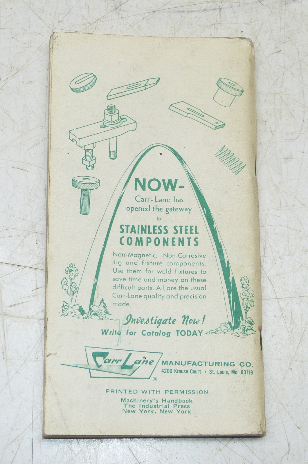 1967 Carr Lane Handy Multipliers and Trigonometry Tables for Engineers INV18648