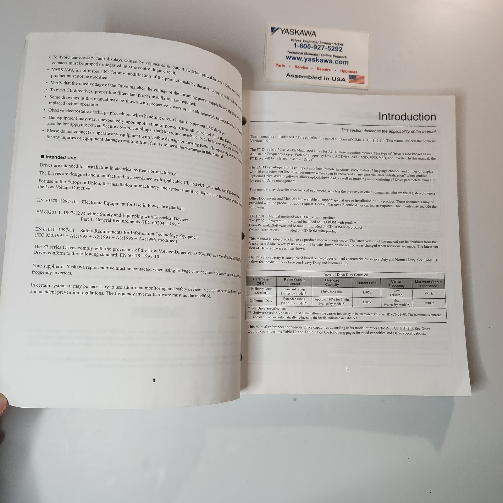 Yaskawa F7 Drive User Manual Model CIMR-F7U Document TM. F7.01