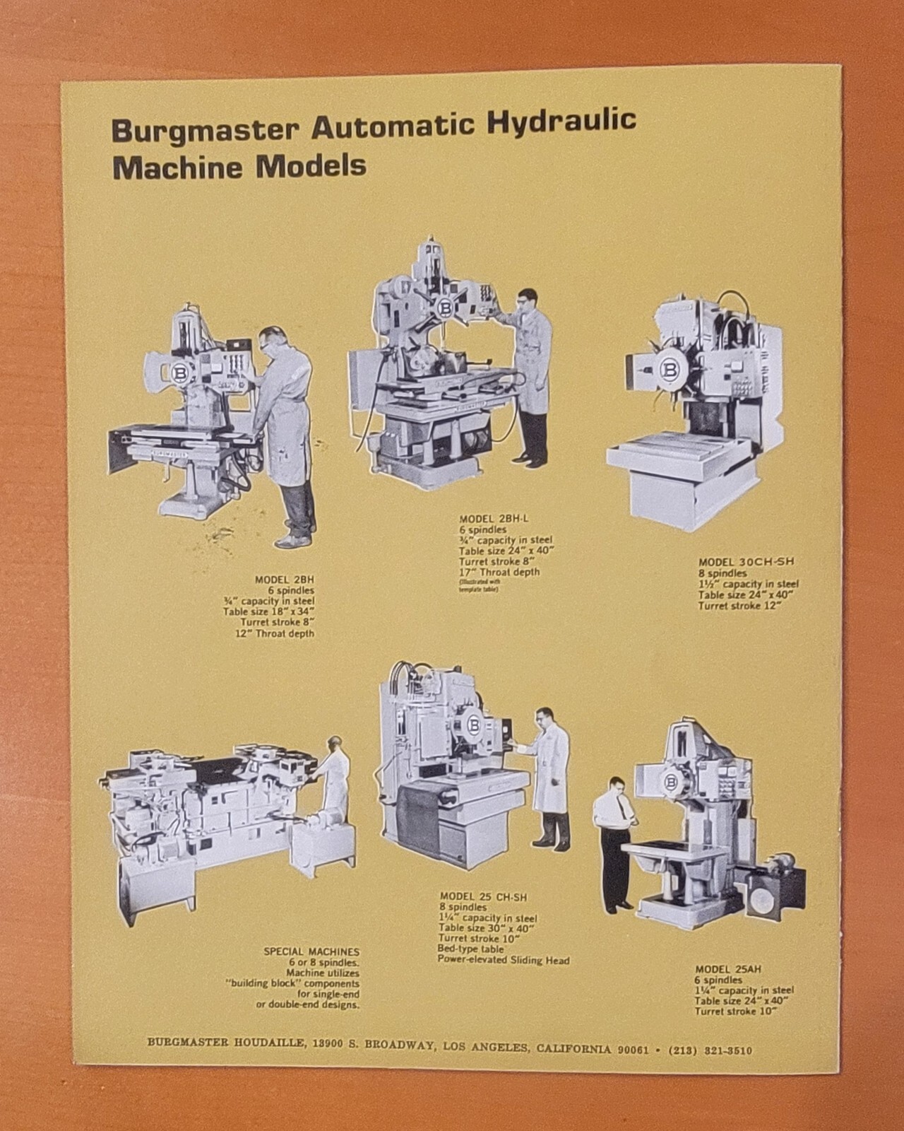 BURGMASTER Automatic Hydraulic Turret Machining Centers Sales Catalog