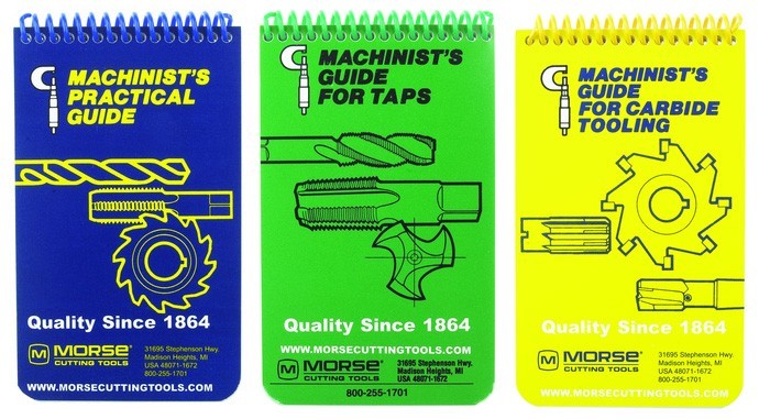 All 3 Morse Machinist’s Guides for Taps, Carbide Tooling Pocket Manual Handbook