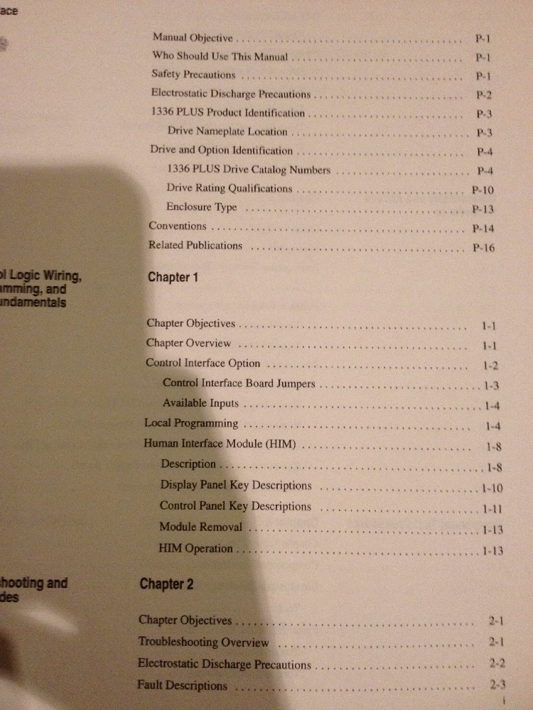 Allen-Bradley 1336 PLUS Adjustable Freq. AC Drive TROUBLESHOOTING Manual