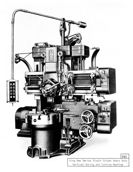 King 30″-36″-42″ VTL Vertical Boring Turning Machine Operator Parts Manual 1384
