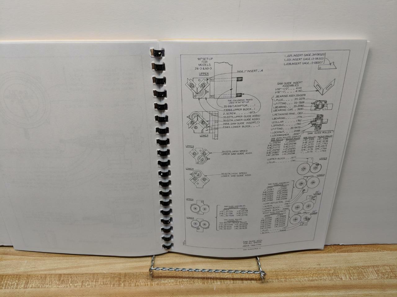 DoAll 36-2 Contour Sawing Machine Parts Manual