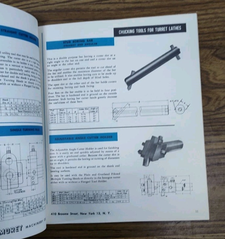 Morey Machine Co. Catalog Milling Metalworking Vintage Brochure Industrial