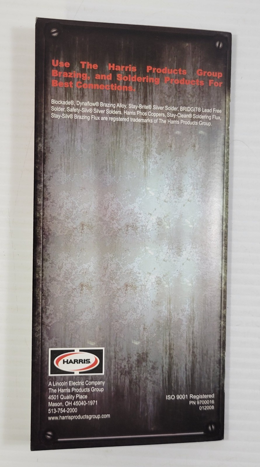 *L1) A Guide to Brazing & Soldering – The Harris Products Group (Booklet, 2008)