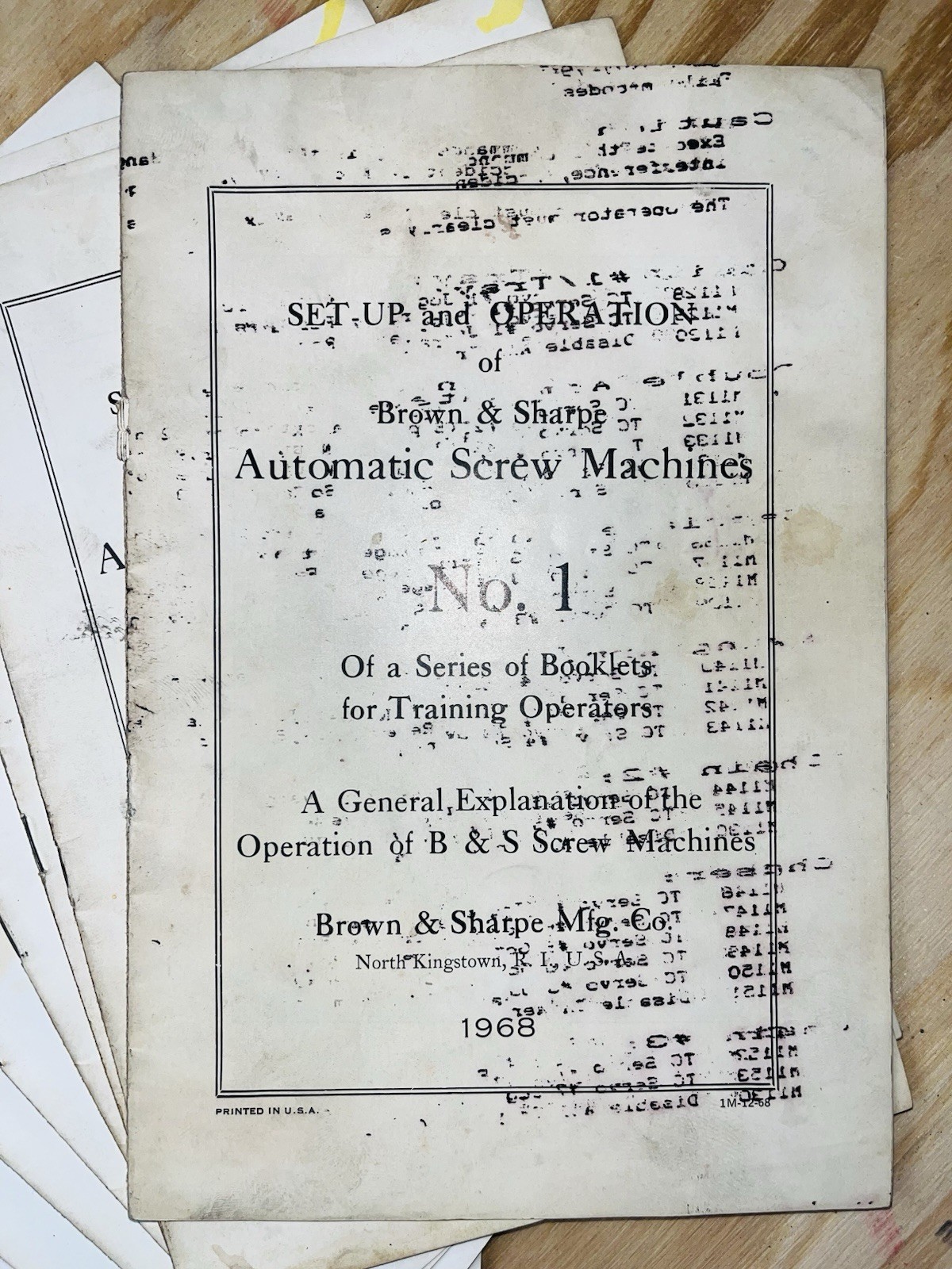 Complete Set Brown & Sharpe Automatic Screw Machine OperatorTrainingManuals 1968