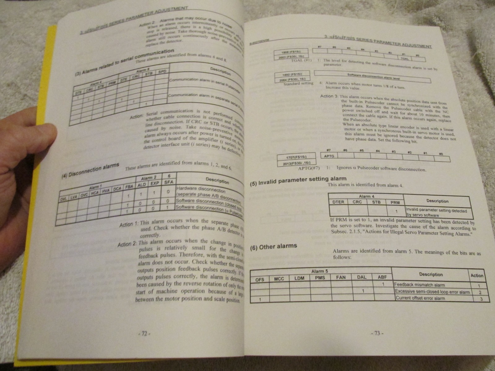 Fanuc Series AC Servo Motor Bi series CNC system Factory Parameter Manual BOOK