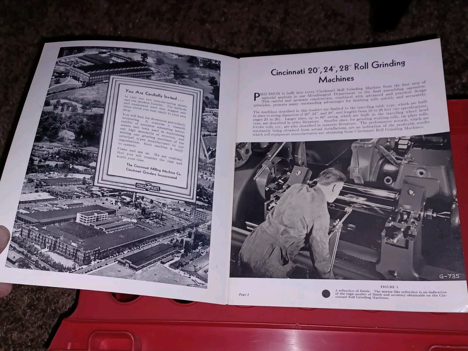 Cincinnati Grinders 20 24 28″ Catalog ROLL GRINDING MACHINES Book Pub # G-383