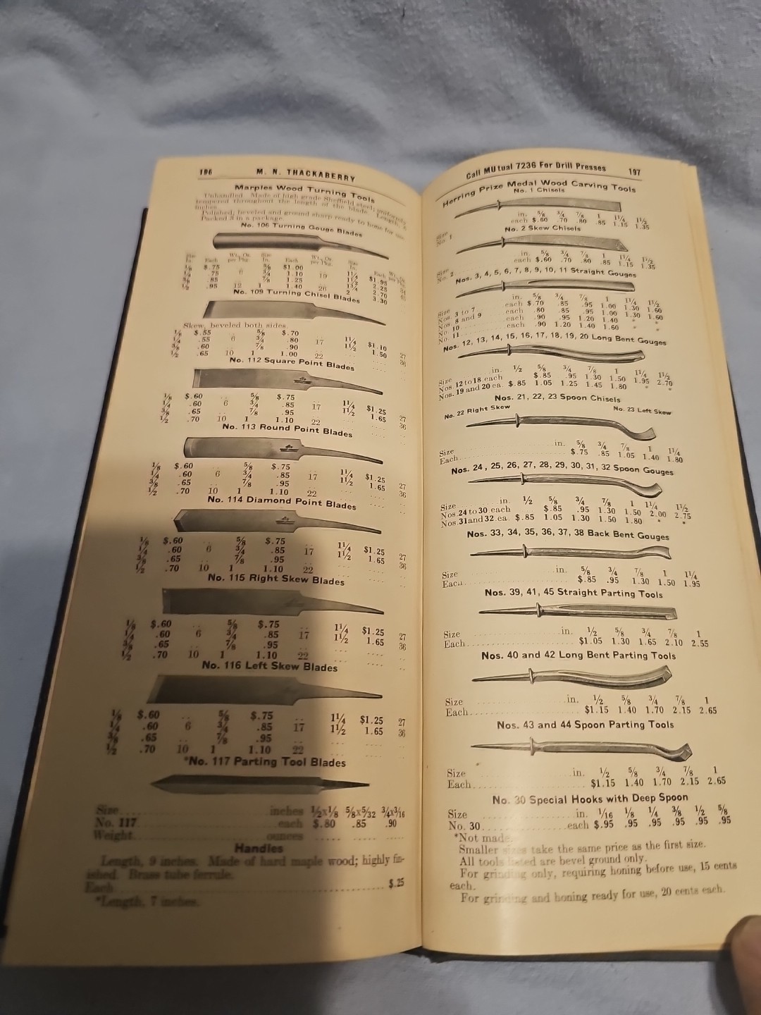 RARE TOOL CATALOG #40 1940 M.N THACKABERRY Inc. California