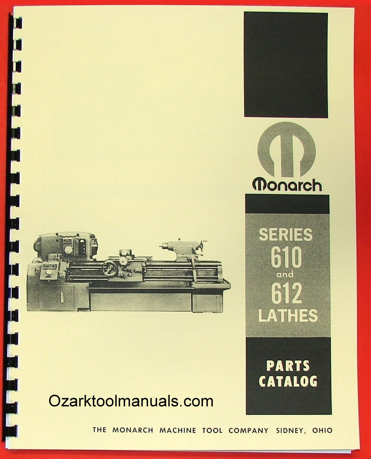 MONARCH 610 612 Series Metal Lathe Service Parts Manual 0472