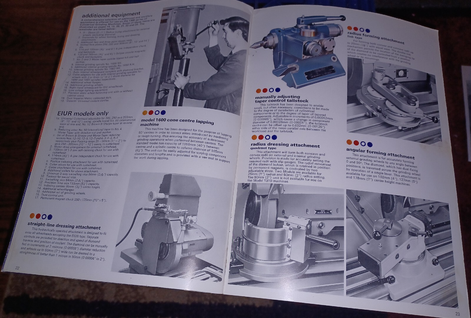 Jones-Shipman 1300 Series Precision Grinding Machines SALES CATALOG Book VTG OLD
