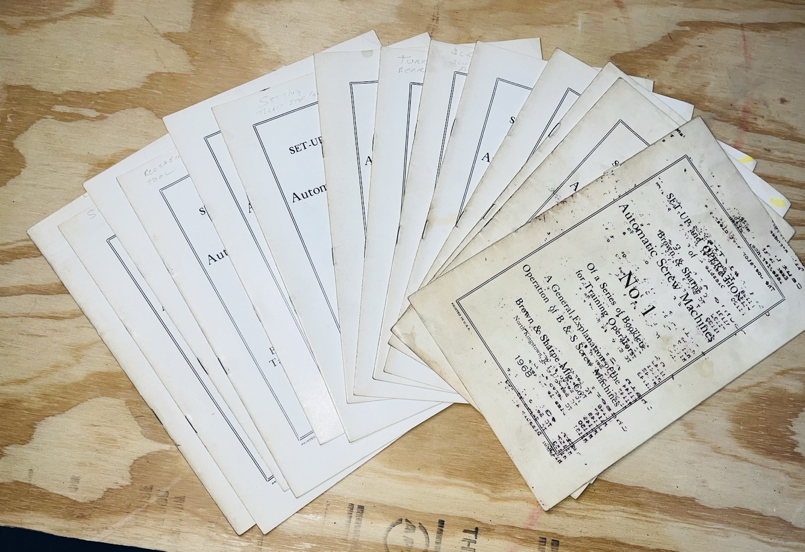 Complete Set Brown & Sharpe Automatic Screw Machine OperatorTrainingManuals 1968