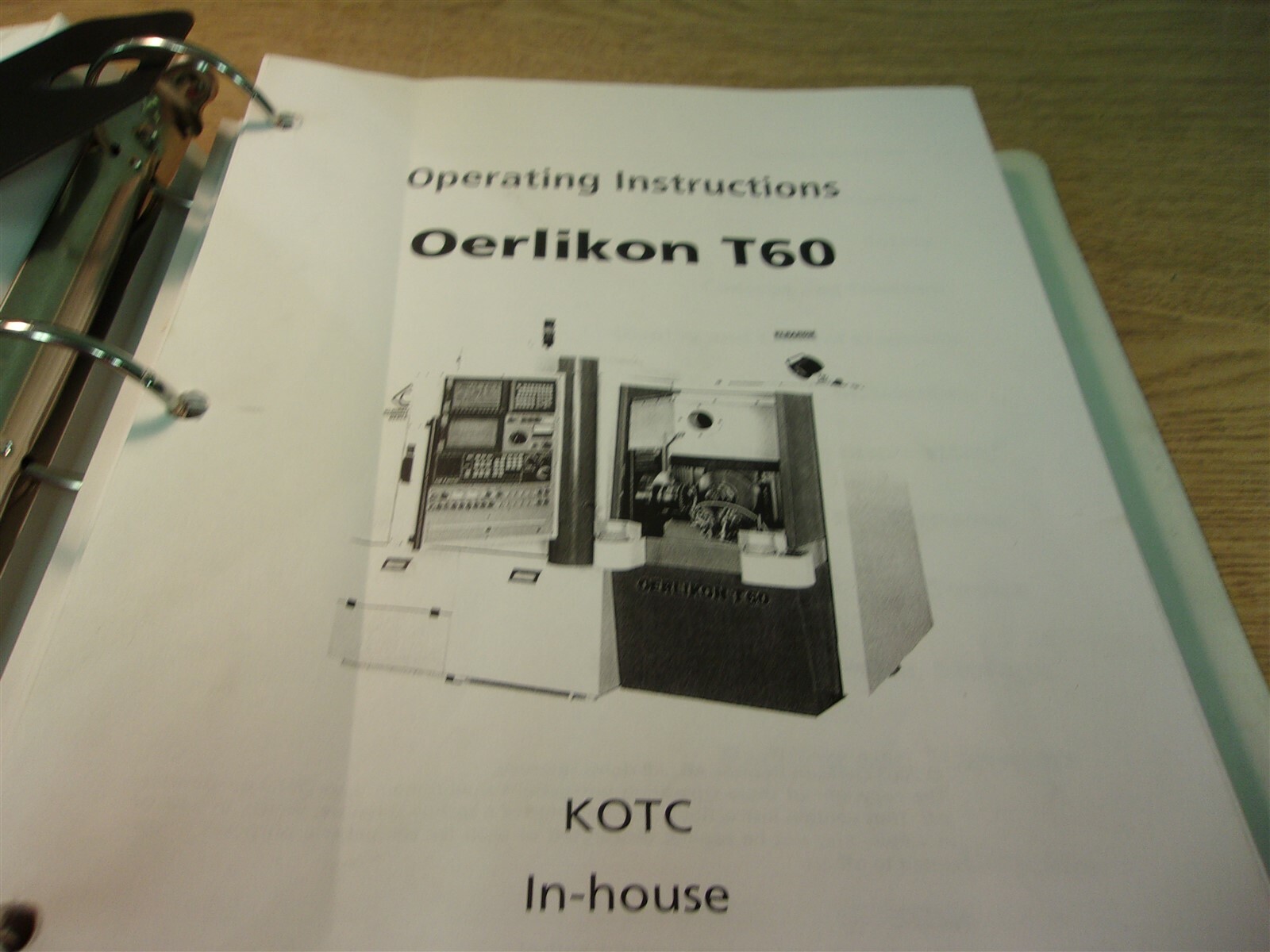 Oerlikon T60 Basic Version Training Instructions *FREE SHIPPING*