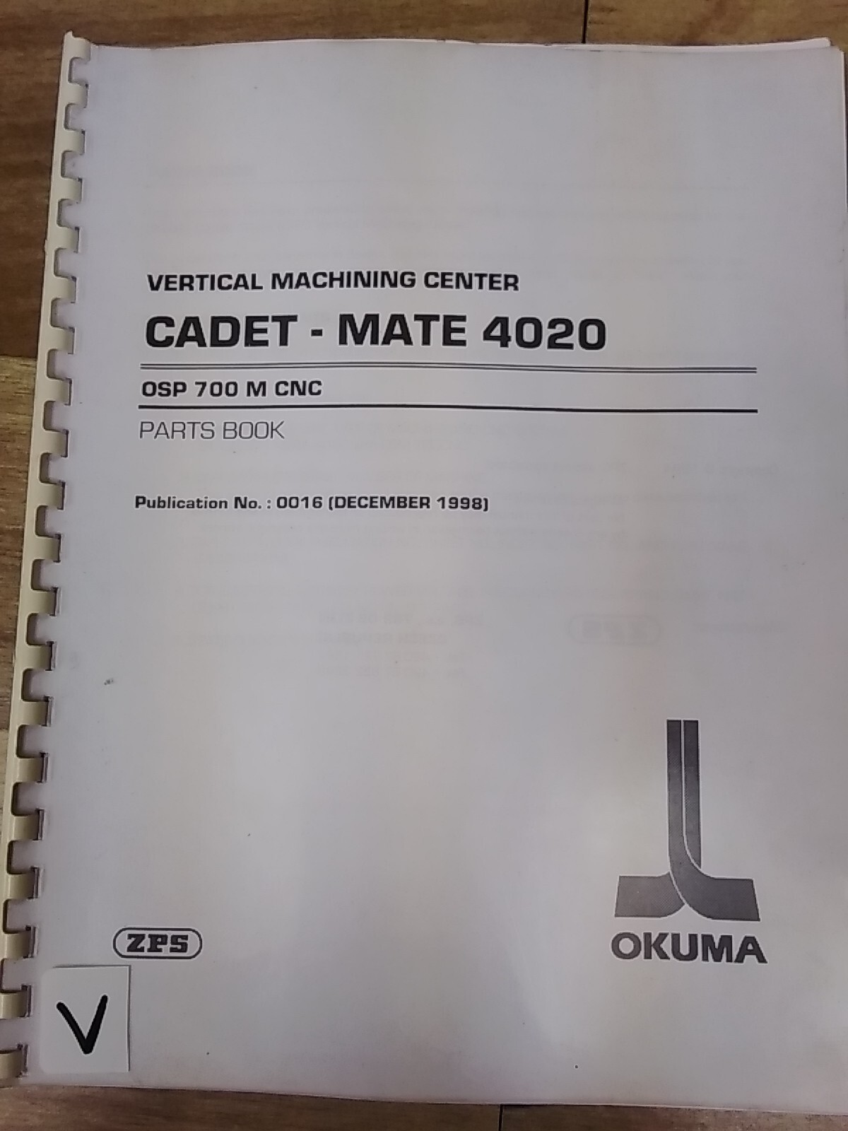 Okuma CADET-MATE 4020 OSP700M CNC Parts Book 0016
